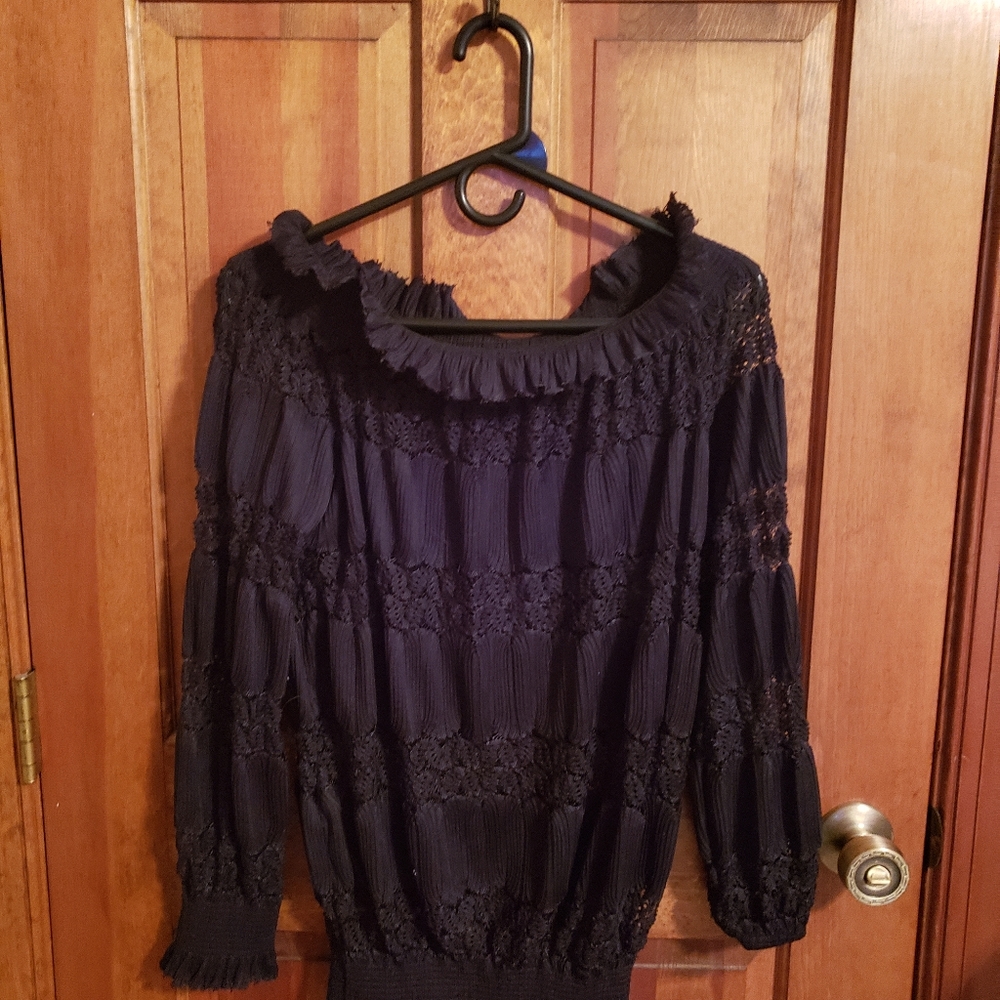 Sheer black top